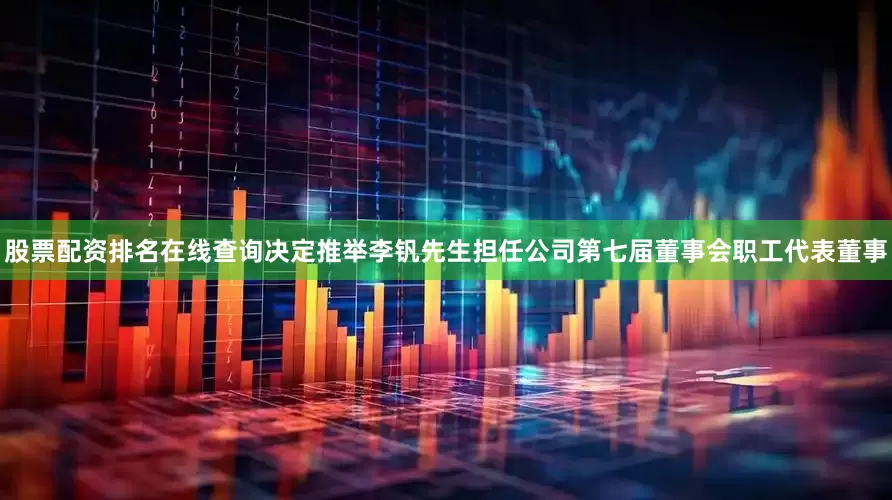 股票配资排名在线查询决定推举李钒先生担任公司第七届董事会职工代表董事